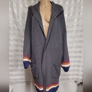 Torrid Grey Hooded Cardigan.  Size 4.
